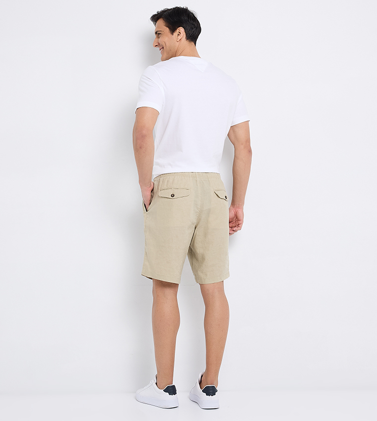 Harlem Linen Drawstring Waist Chino Shorts