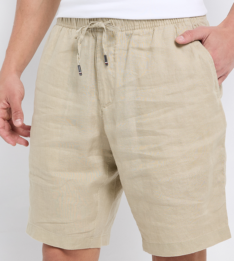 Harlem Linen Drawstring Waist Chino Shorts