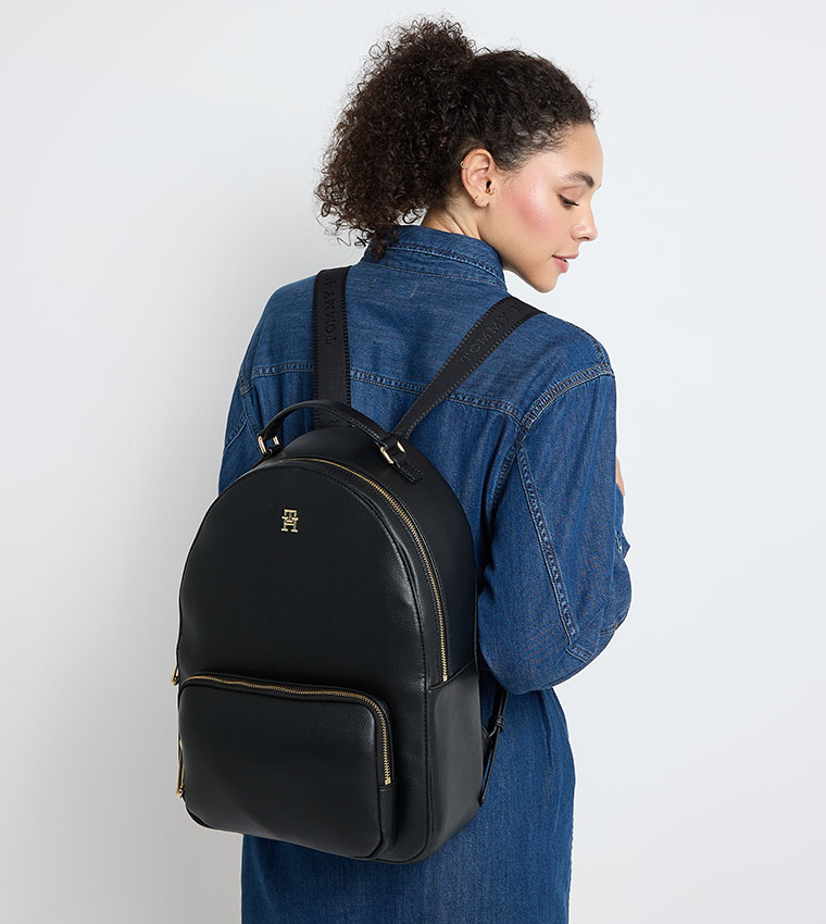 Textured Front Pocket Backpack
