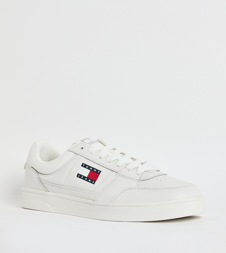 Flag Detail Lace-Up Sneakers