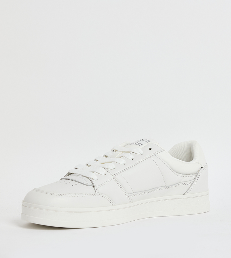 Flag Detail Lace-Up Sneakers