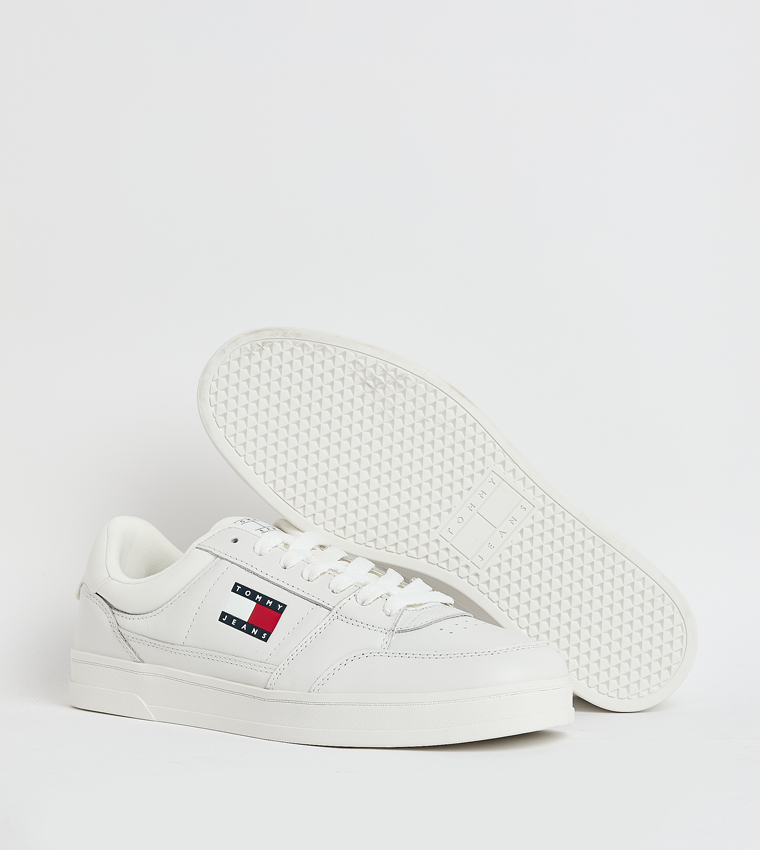 Flag Detail Lace-Up Sneakers