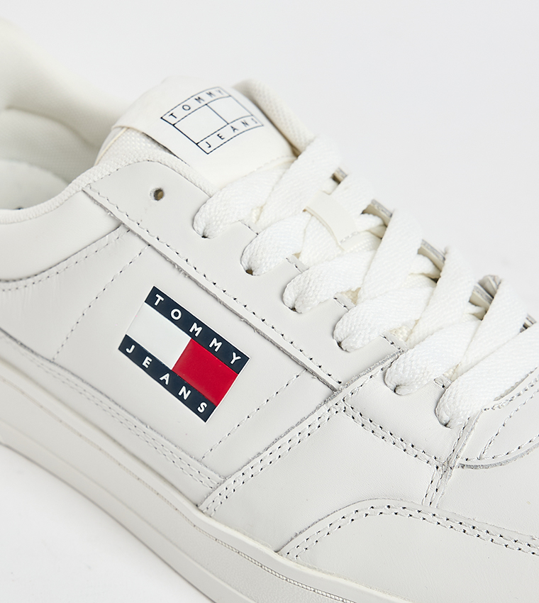 Flag Detail Lace-Up Sneakers