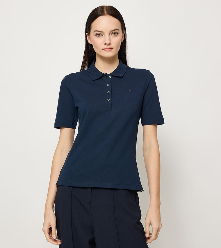 Logo Detail Short Sleeves Polo T-Shirt