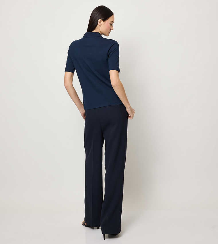 Logo Detail Short Sleeves Polo T-Shirt