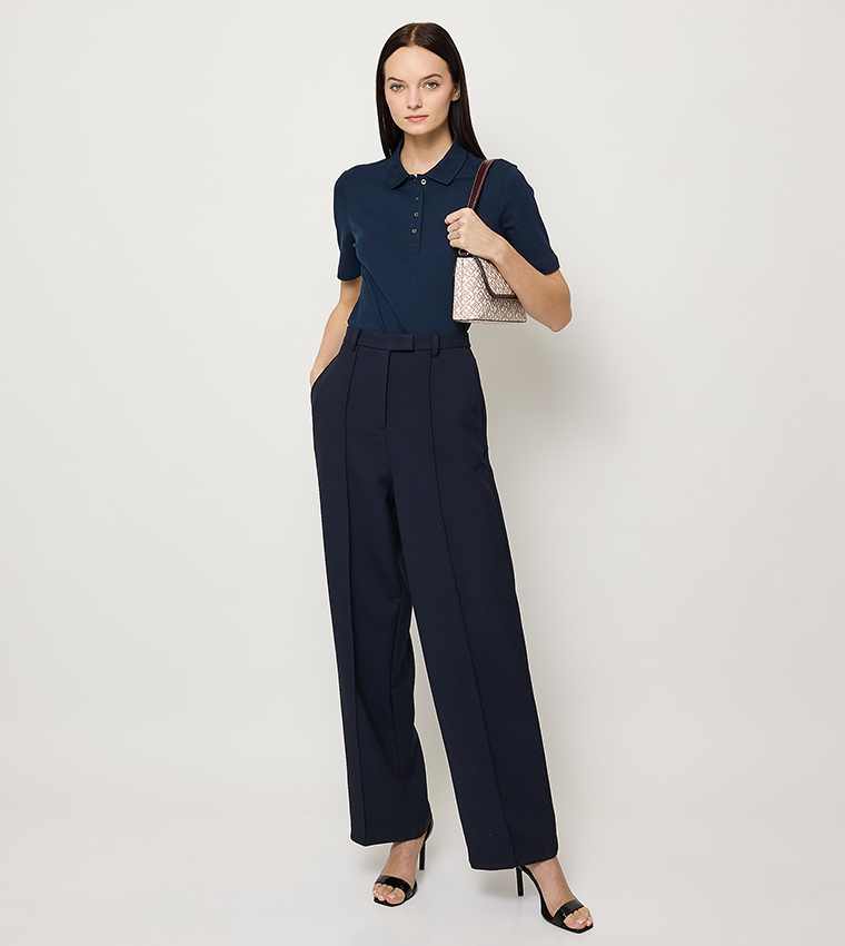 Logo Detail Short Sleeves Polo T-Shirt