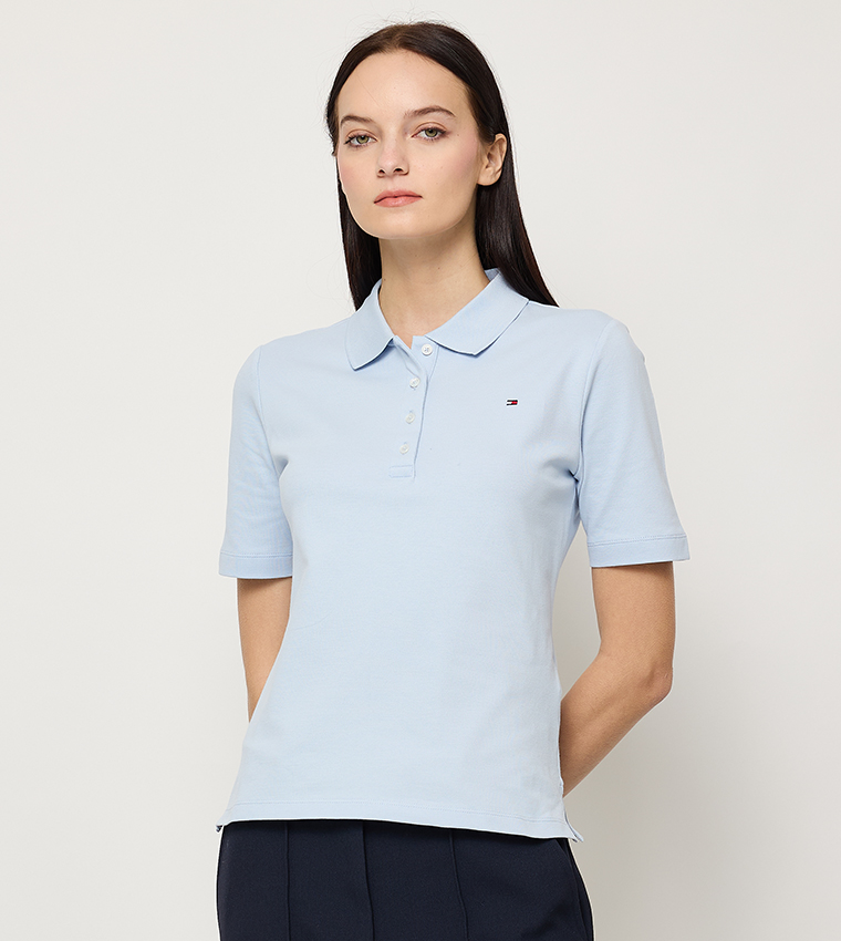 Logo Detail Short Sleeves Polo T-Shirt