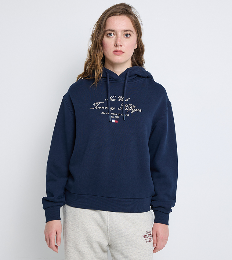 Logo Embroidered Long Sleeves Hoodie