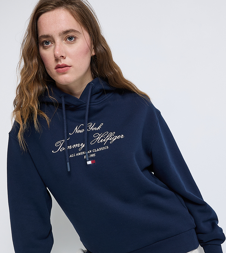Logo Embroidered Long Sleeves Hoodie