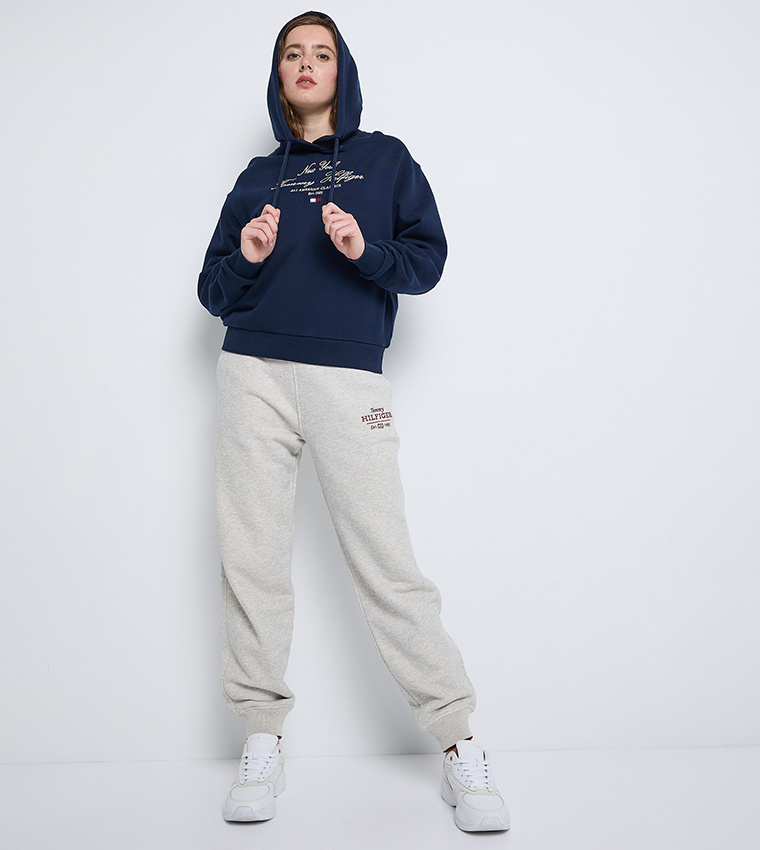 Logo Embroidered Long Sleeves Hoodie