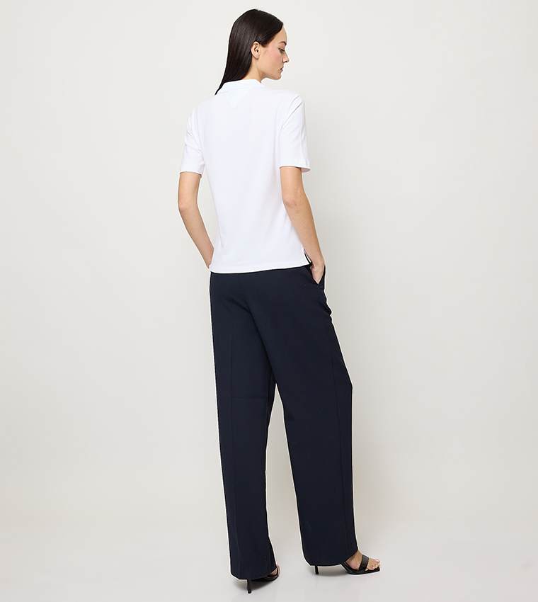 Logo Detail Short Sleeves Polo T-Shirt