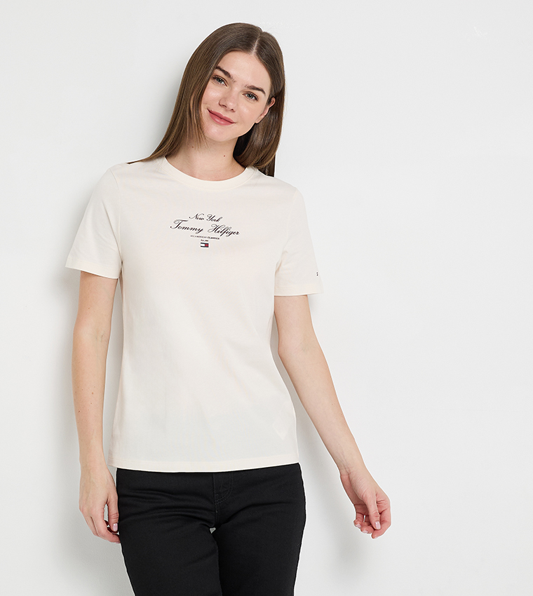 Logo Printed Crew Neck T-Shirt
