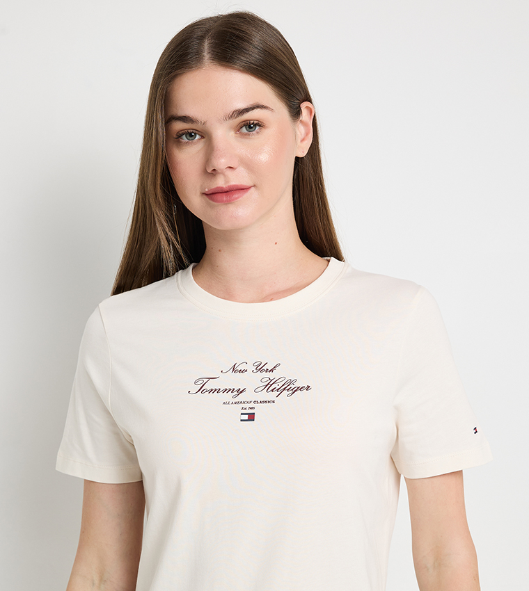 Logo Printed Crew Neck T-Shirt