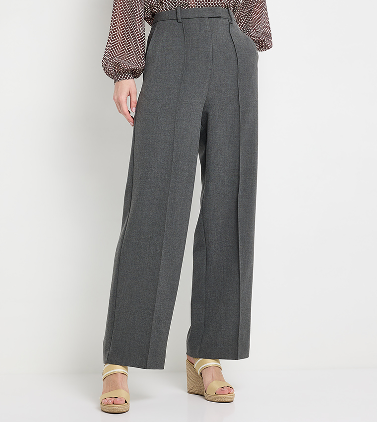 Seam Detail Straight Fit Pants