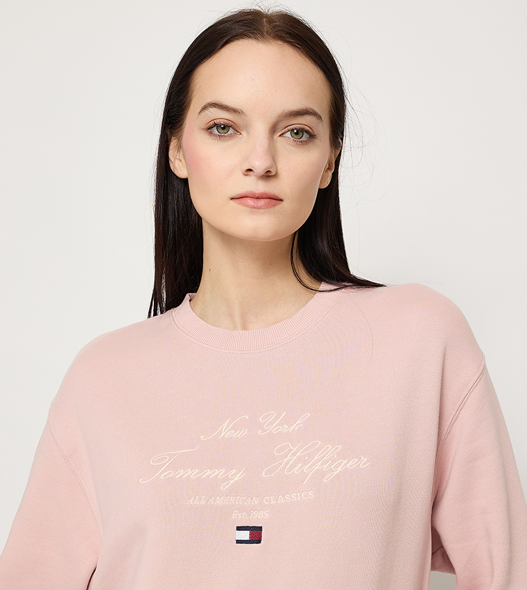 Logo Embroidered Long Sleeves Sweatshirt