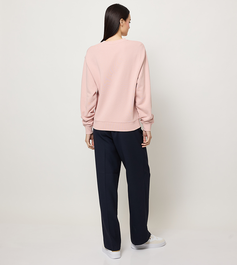 Logo Embroidered Long Sleeves Sweatshirt