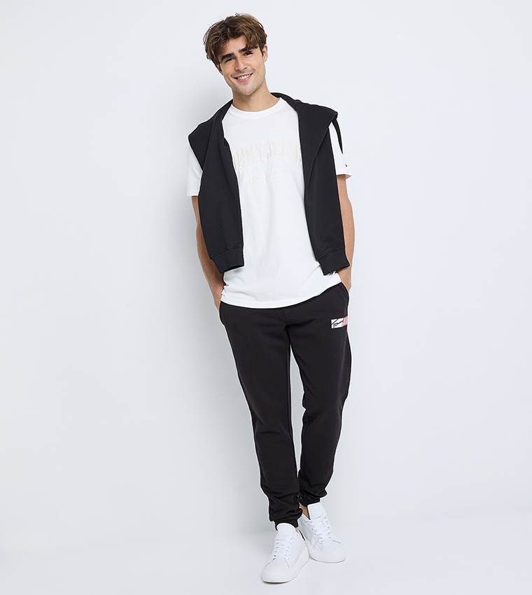 Logo Embroidered Crew Neck T-Shirt