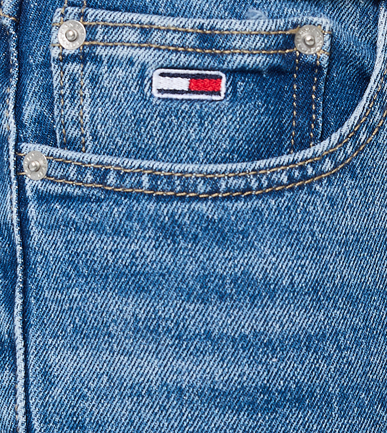 Washed Tapered Fit Jeans
