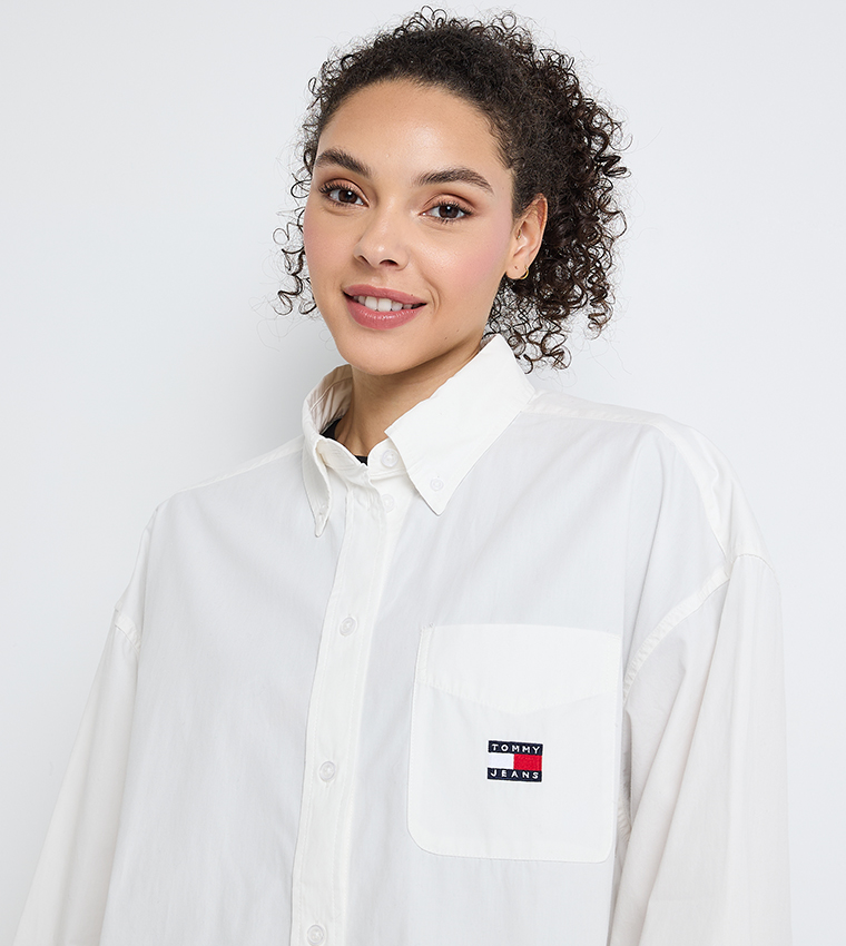 Logo Embroidered Oversized Shirt