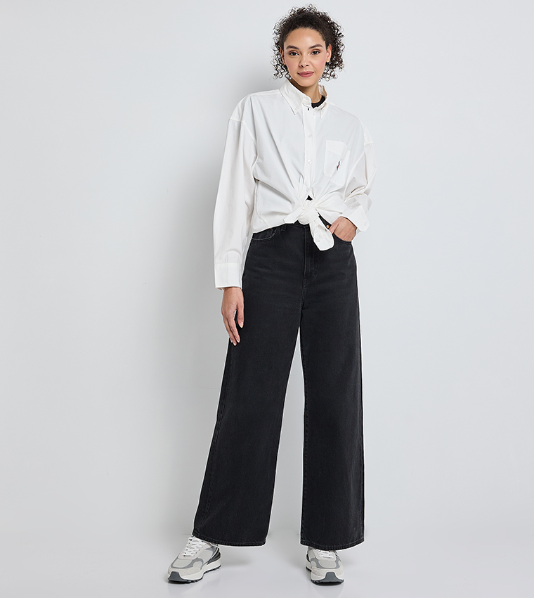 Logo Embroidered Oversized Shirt