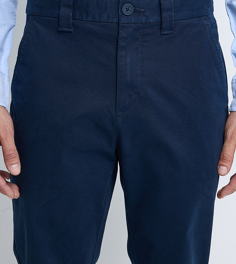 Logo Detail Slim Fit Chinos