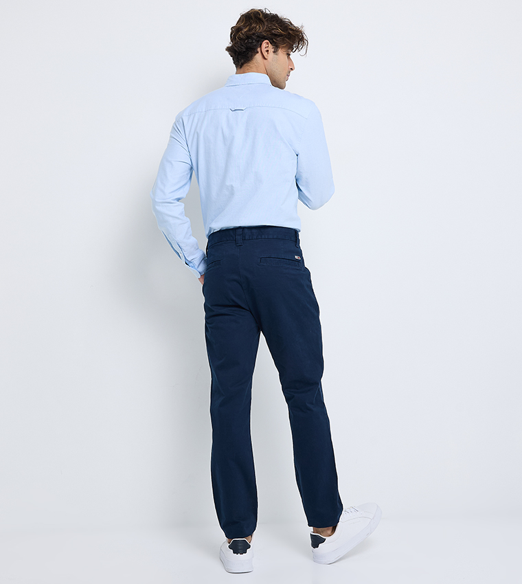 Logo Detail Slim Fit Chinos