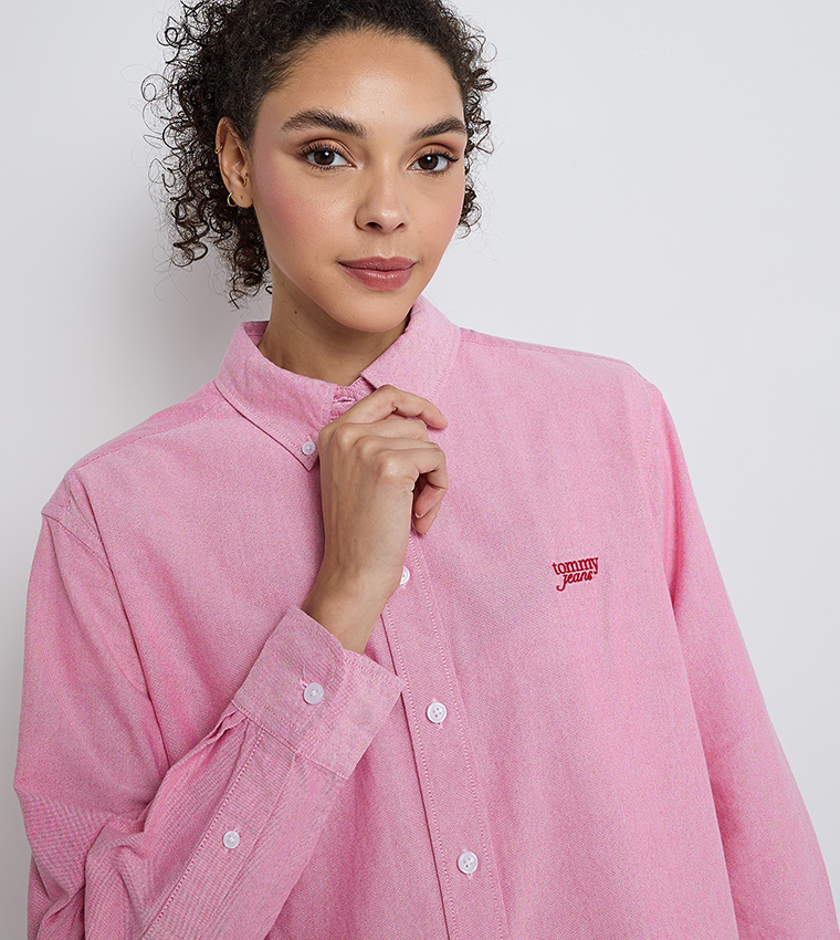 Logo Embroidered Oversized Shirt