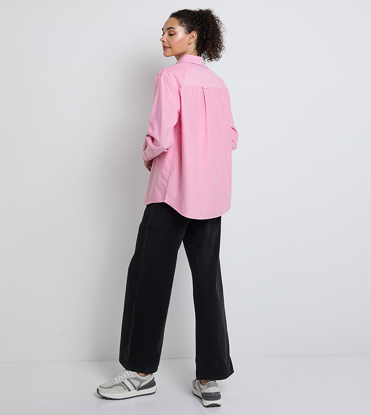 Logo Embroidered Oversized Shirt