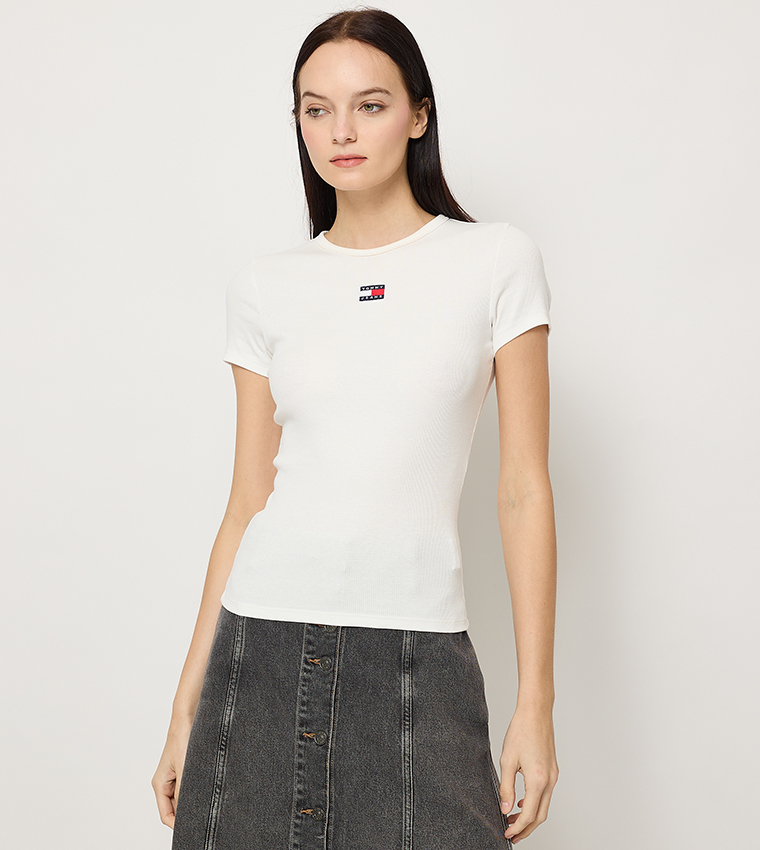 Logo Badge Detail Short Sleeves T-Shirt