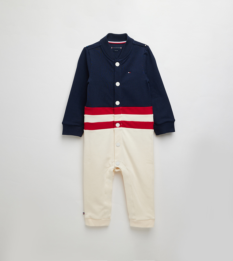 Color Block Long Sleeves Overall