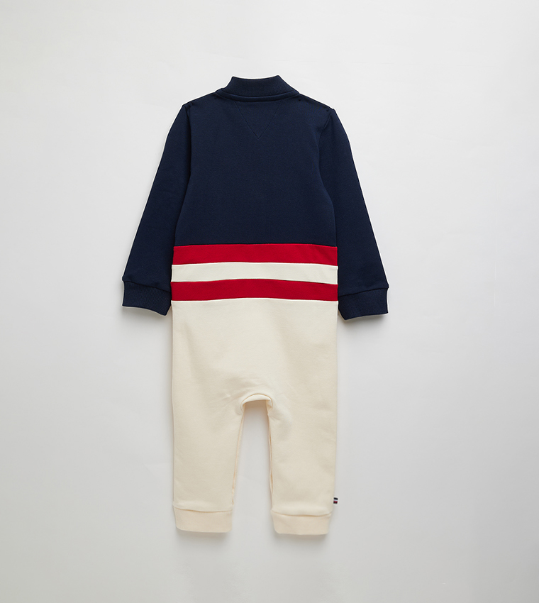 Color Block Long Sleeves Overall