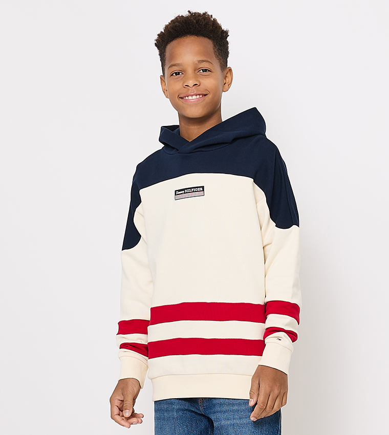Color Block Long Sleeves Hoodie