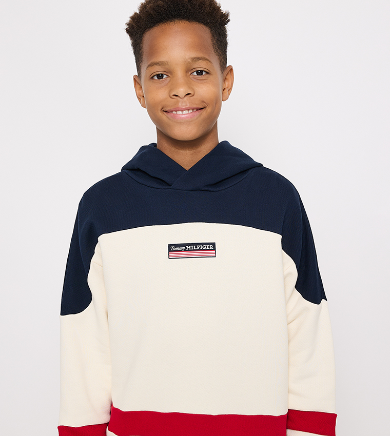 Color Block Long Sleeves Hoodie
