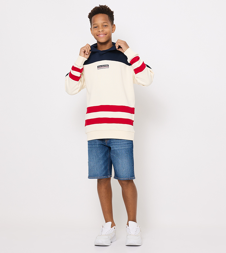 Color Block Long Sleeves Hoodie