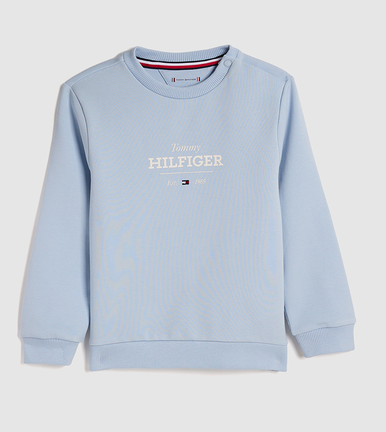 Logo Printed Long Sleeves Clothing Set