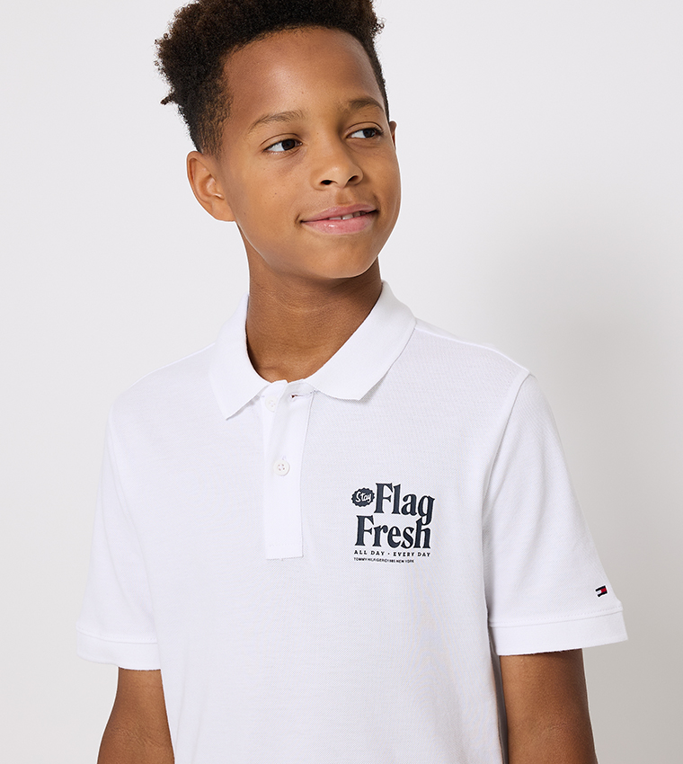 Printed Short Sleeves Polo T-Shirt
