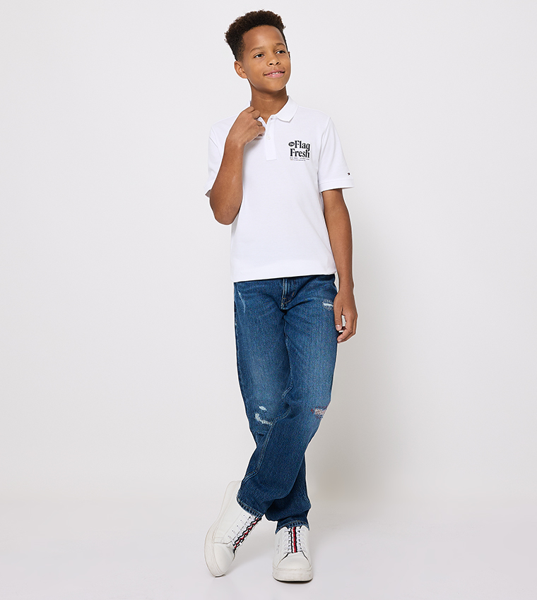 Printed Short Sleeves Polo T-Shirt