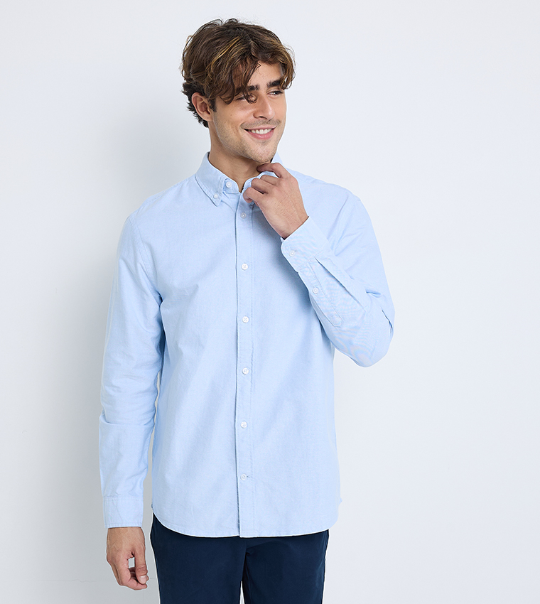 Logo Detail Long Sleeves Formal Shirt