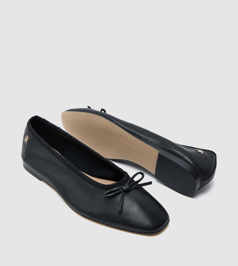 Bow Detail Square Toe Ballerinas