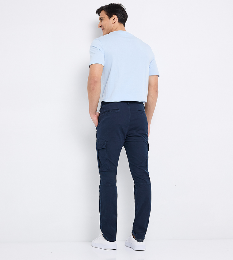 AUSTIN Solid Cargo Pants