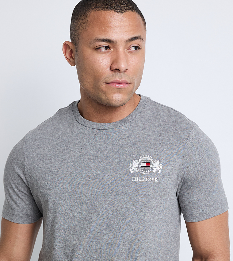 Logo Embroidered Crew Neck T-Shirt