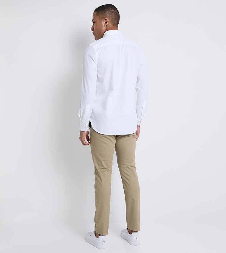 Logo Detail Long Sleeves Dobby Shirt