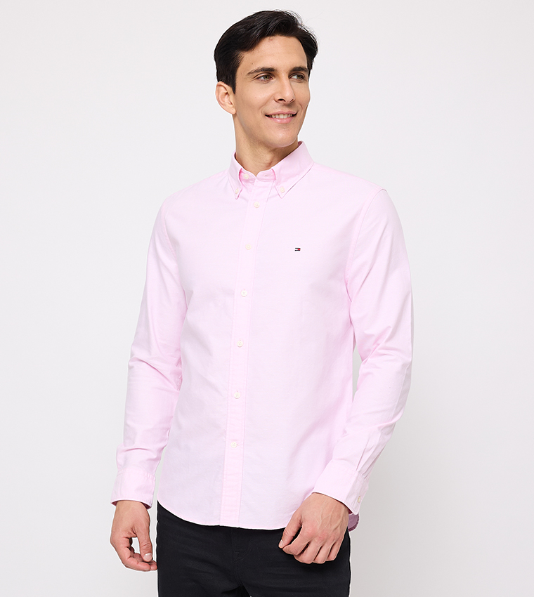 Logo Detail Long Sleeves Oxford Shirt