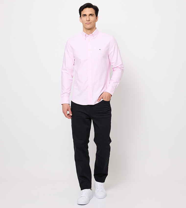 Logo Detail Long Sleeves Oxford Shirt