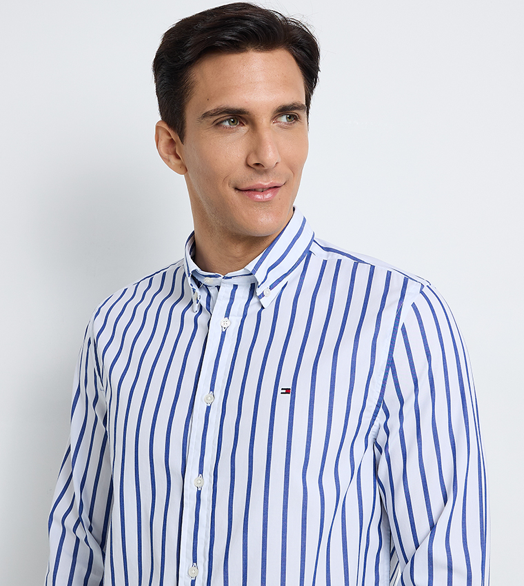 Striped Flex Poplin Long Sleeves Shirt