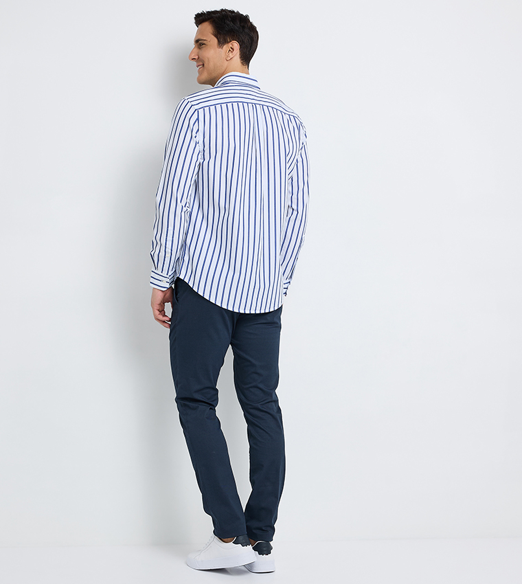Striped Flex Poplin Long Sleeves Shirt