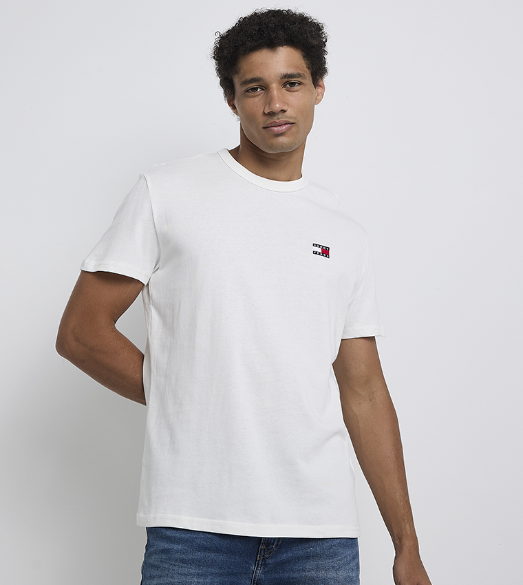 Flag Detail Crew Neck T-Shirt