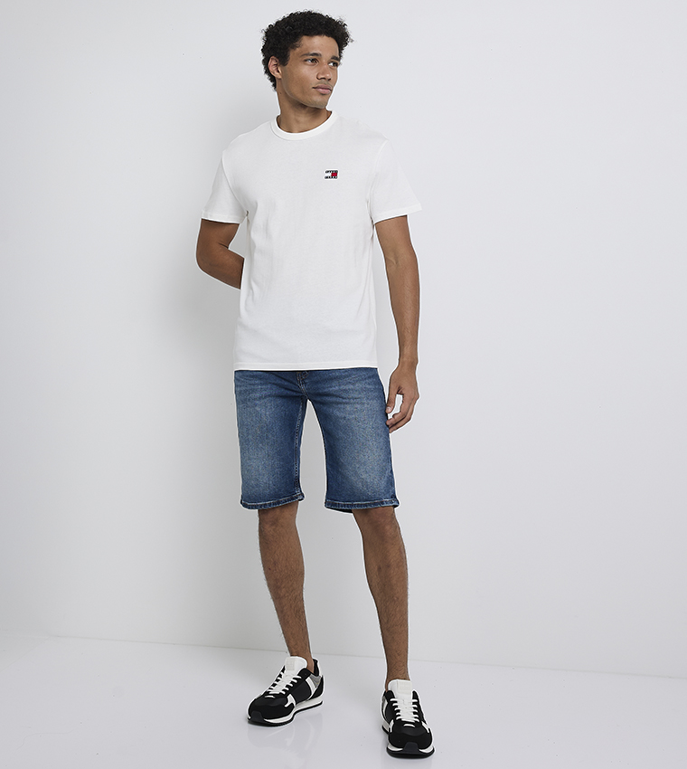 Flag Detail Crew Neck T-Shirt