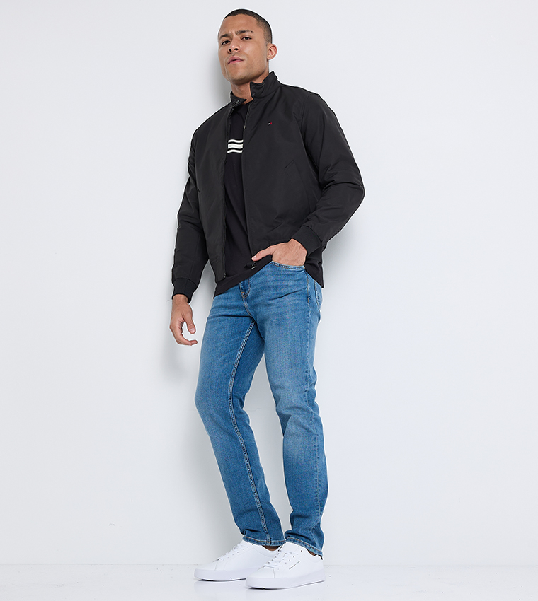 Faded Mid Rise Straight Fit Jeans