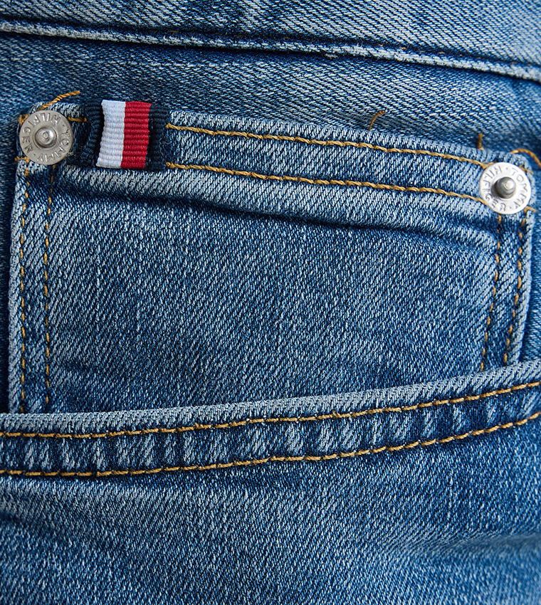 Faded Mid Rise Straight Fit Jeans
